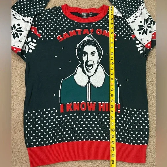 NWT Buddy the Elf Men’s XL Ugly Christmas Sweater - Picture 8 of 8